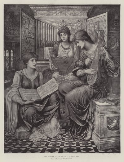 De Zachte Muziek van de Voorbije Dag door John Melhuish Strudwick